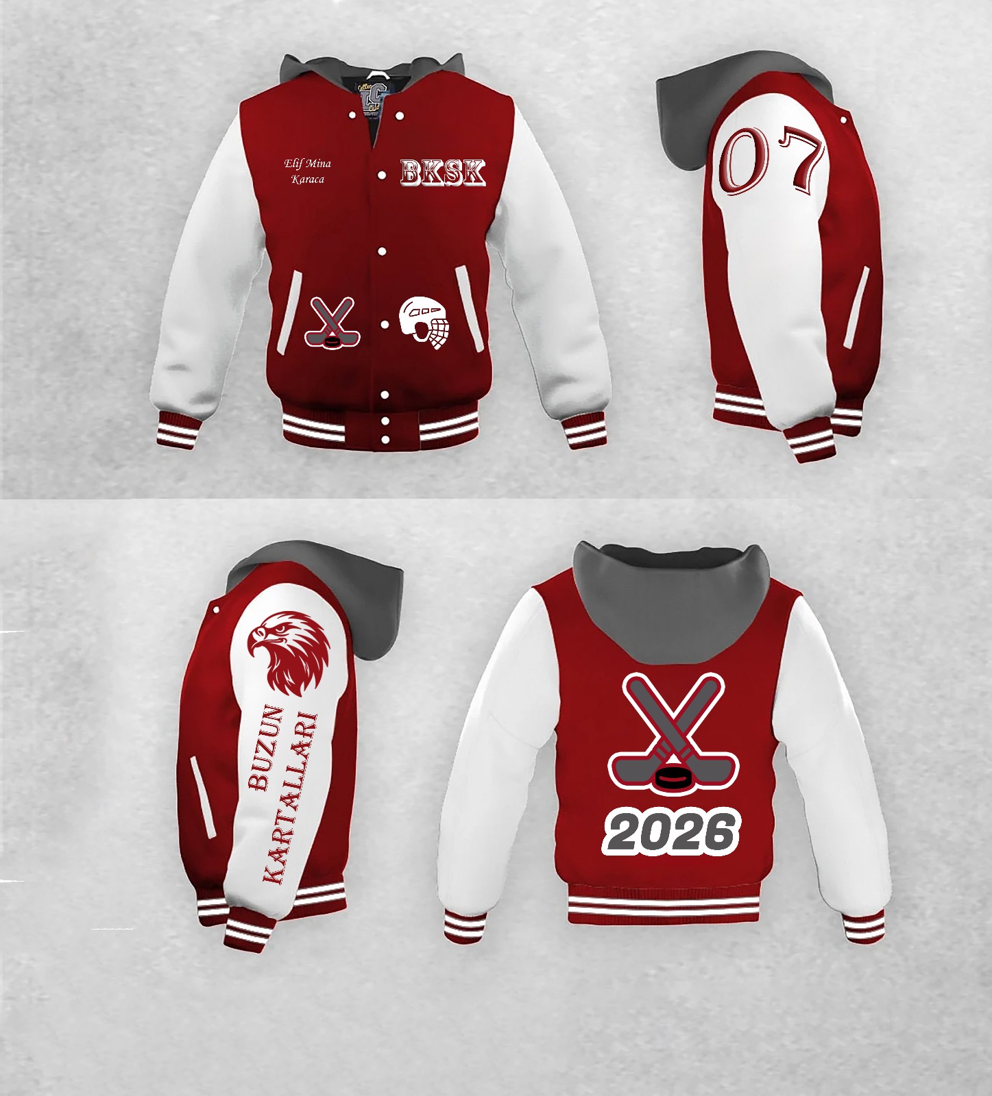 Kırmızı Kapüşonlu Ceket